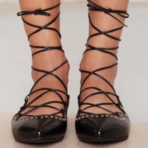 New Jeffrey Campbell Prudence Ankle Strap Flats - Picture 3 of 8